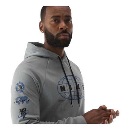 Nike Men's Therma-FIT Pullover Fitness Hoodie - Grey/Black