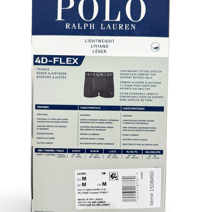 Polo Ralph Lauren Trunks 3 Pack - Black/White/Grey