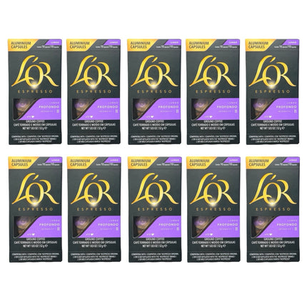 L'OR Espresso Lungo Profondo Coffee Capsules Intensity 8 – 100 Pack (Compatible with Nespresso Original Machines)