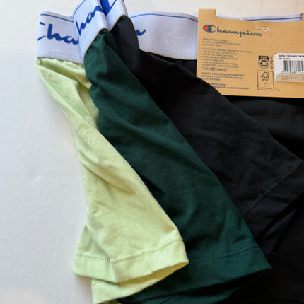 Champion Men's Athletic Soft Cotton Trunk 3 Pack - Soft Focus/Mid Field/ Black