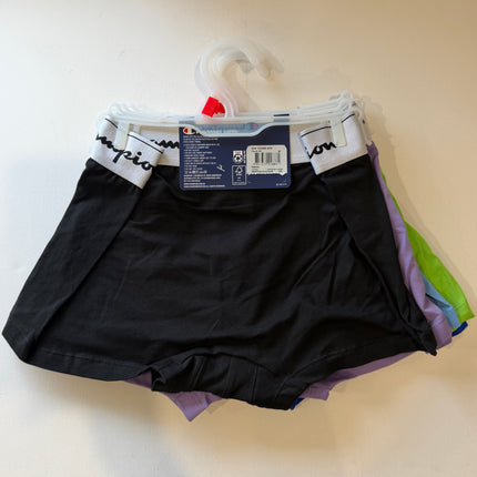 Champion Men's Soft Cotton Trunk 5 Pack - Black/Blue Believer/ Light Blue/ Purple/ Green