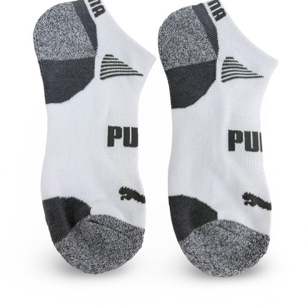Puma Mens Cool Cell No Show Socks 8 Pack - White/Grey