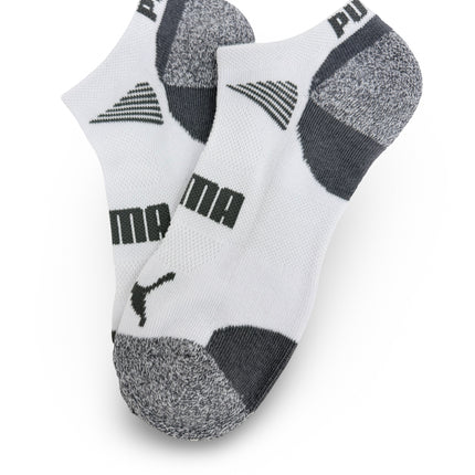 Puma Mens Cool Cell No Show Socks 8 Pack - White/Grey