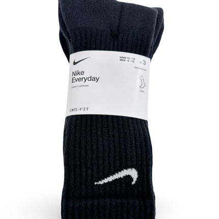 Nike Everyday Cushion Crew Socks 3-Pack - Black