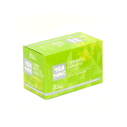 Tea Tonic Lemon Myrtle and Ginger Tea 160 teabag bulk pack — 8 boxes of 20