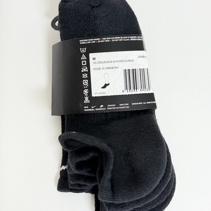 Nike Kids Unisex Everyday Cushioned Dri-Fit No Show Socks - Black