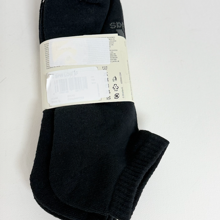 Adidas Unisex Cushioned Low Socks 3 Pack - Black/Grey