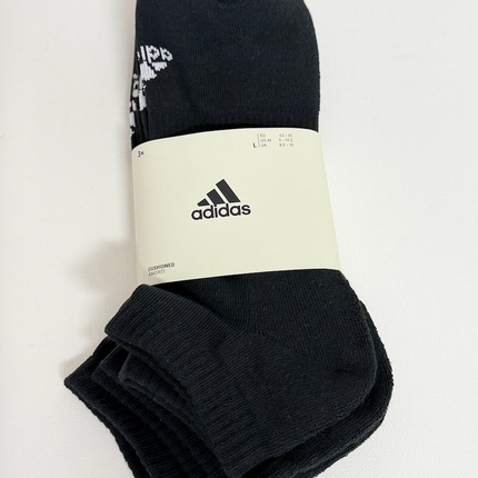 Adidas Unisex Cushioned Low Socks 3 Pack - Black/White