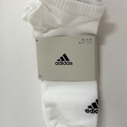 Adidas Unisex Light Low Socks 3 Pack - White/Black