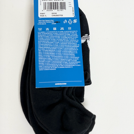 Adidas Unisex Low Cut Socks 3 Pack - Black/White