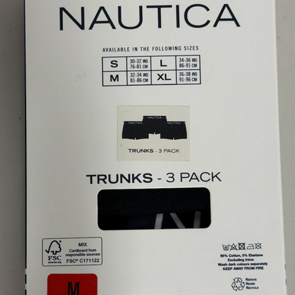 Nautica Cotton Stretch Trunk 3 pack Blue