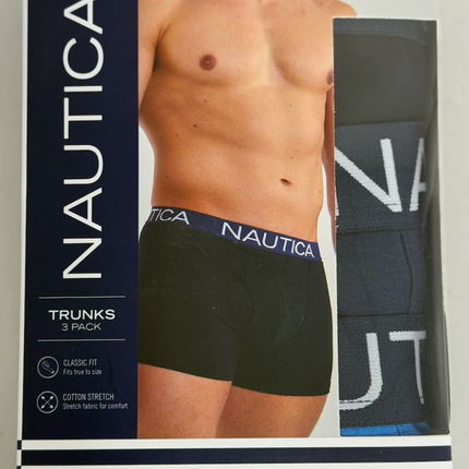 Nautica Cotton Stretch Trunk 3 pack Blue