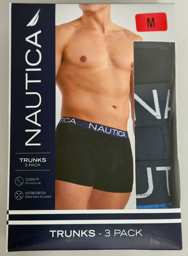 Nautica Cotton Stretch Trunk 3 pack Blue