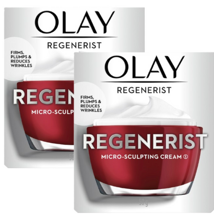 Olay Regenerist Micro-Sculpting Face Cream Moisturiser 50g – 2 Pack