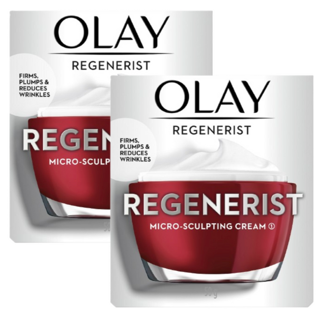 Olay Regenerist Micro-Sculpting Face Cream Moisturiser 50g – 2 Pack