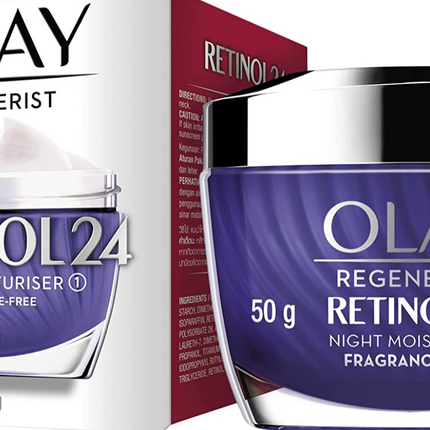 Olay Regenerist Retinol24 Fragrance-Free Night Moisturiser 50g – 2 Pack