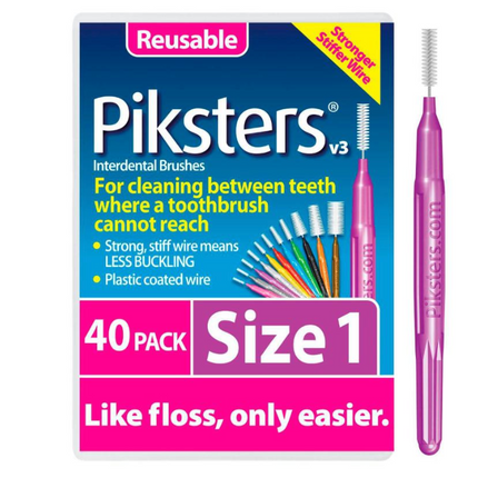 Piksters Interdental Brushes Size 1 – 40 Pack