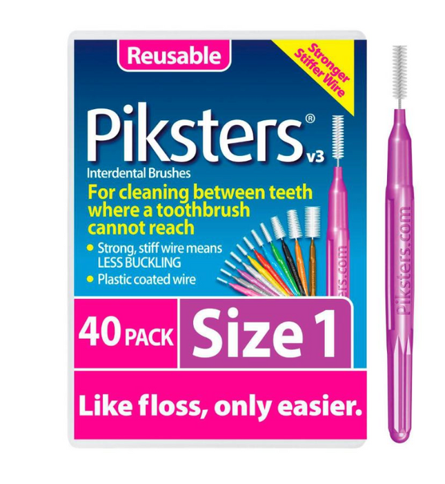 Piksters Interdental Brushes Size 1 – 40 Pack