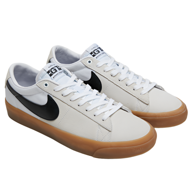 Nike SB Blazer Low Pro GT men’s skate sneakers with gum sole – White/Black