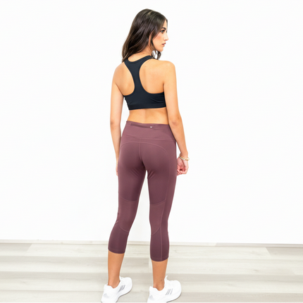Nike Women's Dri FIT Fast Crop Tights - Dark Wine/Reflective Silver