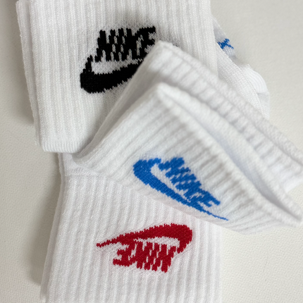 Nike Unisex Everyday Essential Ankle Socks 3-Pack – White/Multi