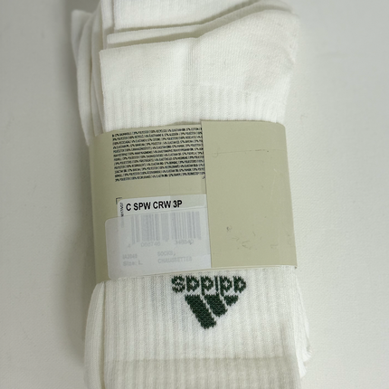 Adidas Unisex Cushioned Crew Sock 3-Pack - White/Grey