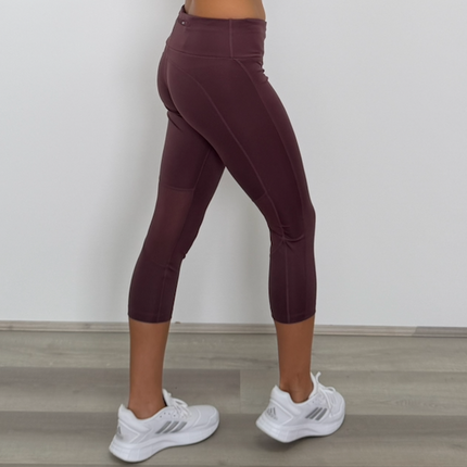 Under Armour Women’s Fly Fast 2.0 HeatGear Crop Tights – Ash Plum/Reflective