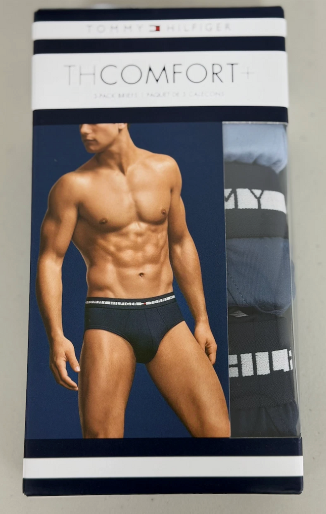 Tommy Hilfiger Men's Comfort Hip Brief 3 Pack – Multi