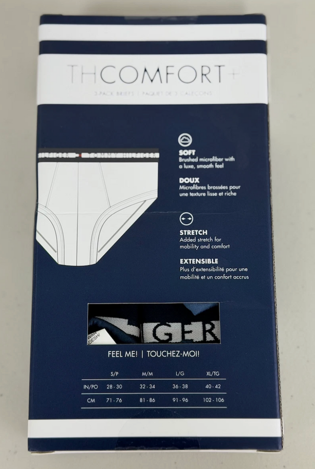 Tommy Hilfiger Men's Comfort Hip Brief 3 Pack – Multi