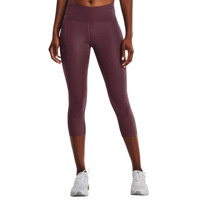 Under Armour Women’s Fly Fast 2.0 HeatGear Crop Tights – Ash Plum/Reflective