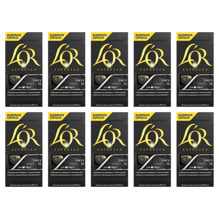 L'or Espresso Onyx Intensity 12 Coffee Capsules 100 Pack