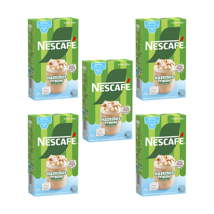 Nescafé Hazelnut Praline Iced Latte sachets 40 pack bulk box
