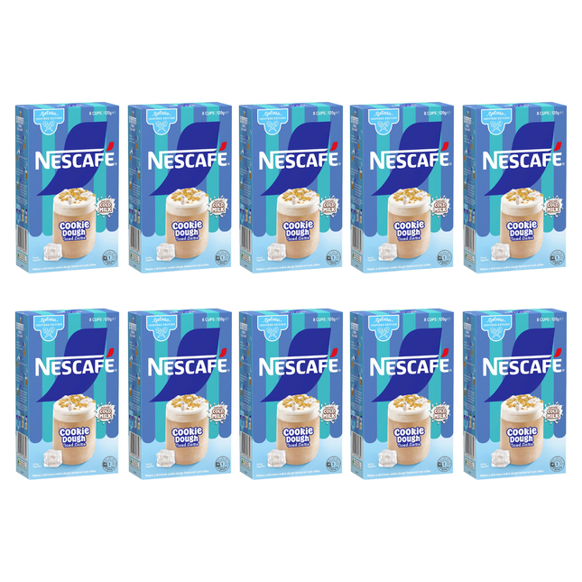 Nescafé Gelato Inspired Cookie Dough Iced Latte sachets 80 pack bulk box

