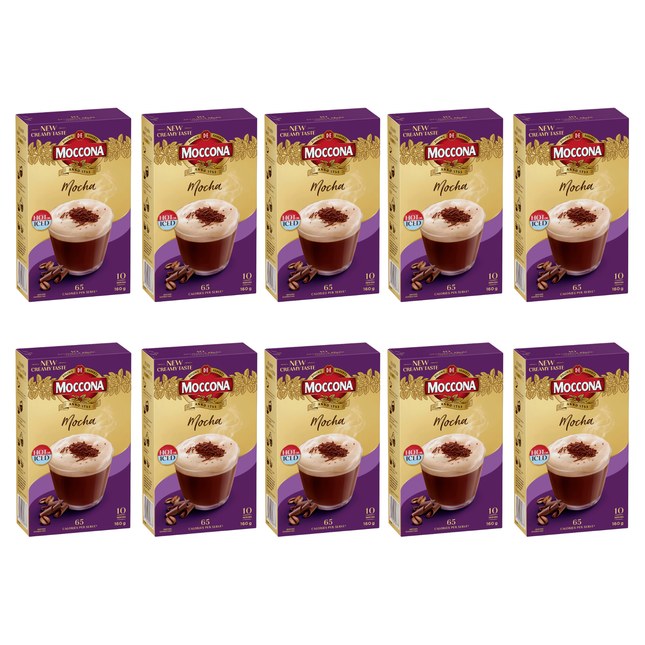 Moccona Mocha coffee sachets 100 pack bulk box
