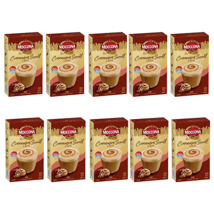 Moccona Cinnamon Scroll Latte coffee sachets 100 pack bulk box
