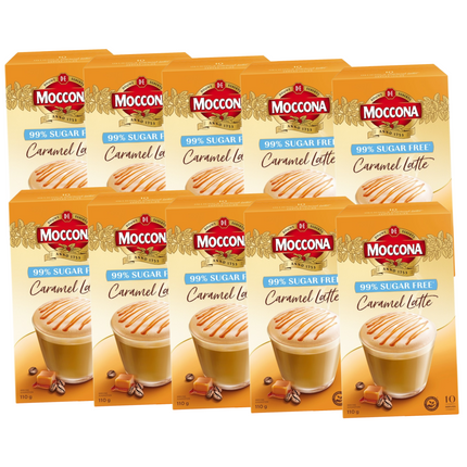 Moccona Coffee Sachets Sugar Free Caramel Latte (100 serves)