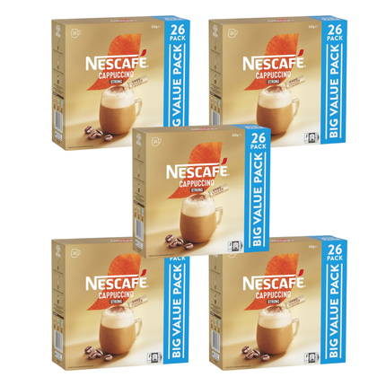 Nescafe Cappuccino Strong Coffee Sachets 130 Pack