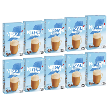 Nescafe 98% Sugar Free Latte Coffee Sachets - 100 Pack