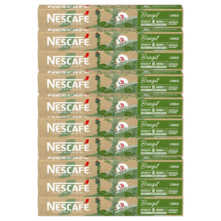 Nescafe Farmers Origin Brazil Lungo Coffee Capsules - 100 Pack