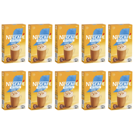 Nescafe 98% Sugar Free Caramel Latte Coffee Sachets - 100 Pack
