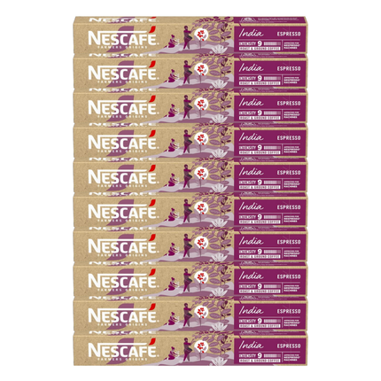 Nescafe Farmers Origin Pods India Espresso Coffee Capsules - 100 Pack