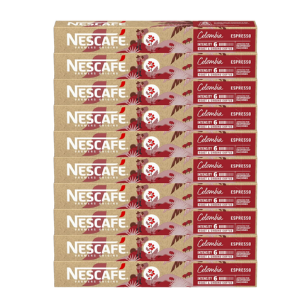 Nescafe Farmers Origin Pods Colombia Espresso Coffee Capsules - 100 Pack