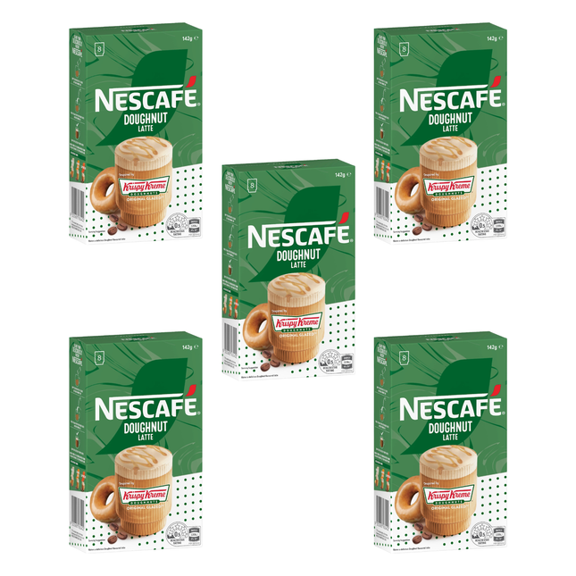 Nescafé Krispy Kreme Original Glazed Doughnut Latte coffee sachets 40 pack bulk box
