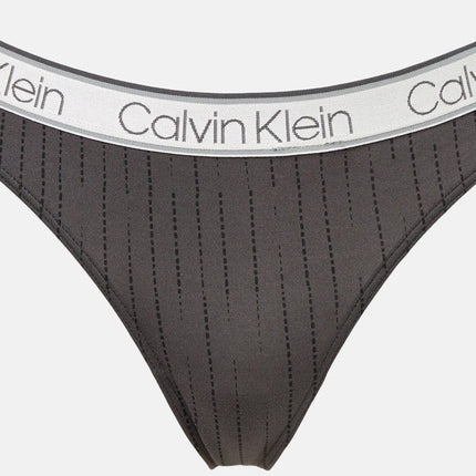 Calvin Klein Women's Chromatic Thong 3-Pack - Black/Red Carpet/Chalk Stripe Grey