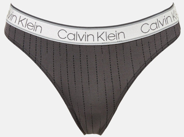Calvin Klein Women's Chromatic Thong 3-Pack - Black/Red Carpet/Chalk Stripe Grey