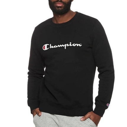 Champion Men's Script Crew Sweater - Black