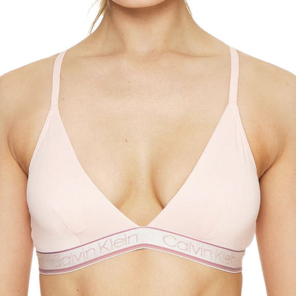Calvin Klein Womens Chromatic Lightly Lined Triangle Bralette - Nymphs Thigh