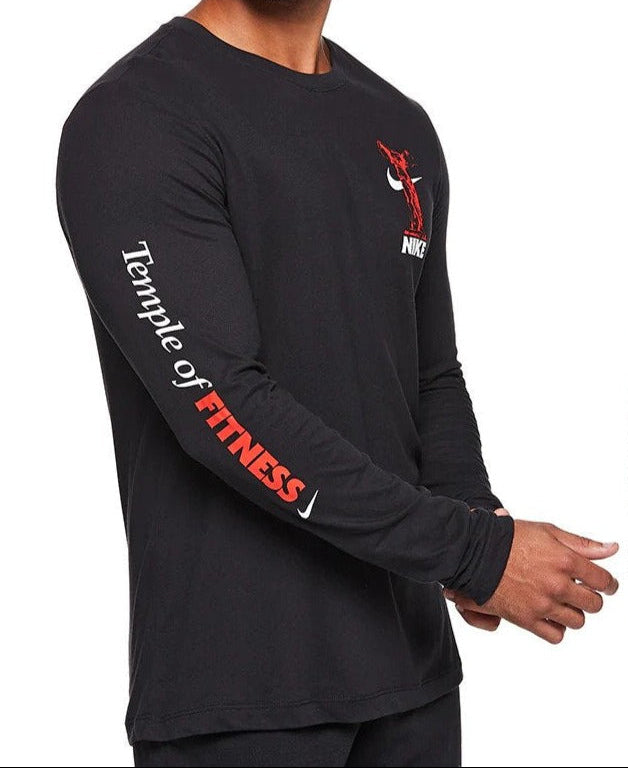 Nike Sportswear Men's Wild Card Long Sleeve Tee / T-Shirt / Tshirt - Black