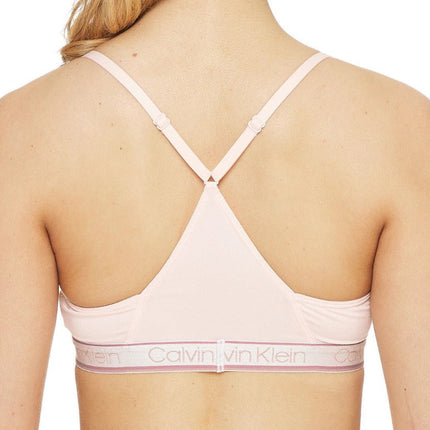 Calvin Klein Womens Chromatic Lightly Lined Triangle Bralette - Nymphs Thigh