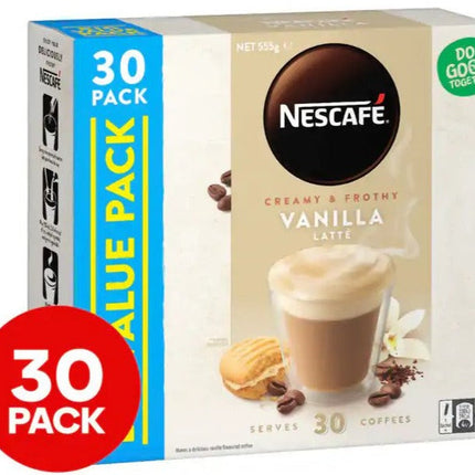 Nescafé Instant Coffee Sachets Vanilla Latte 30 Pack